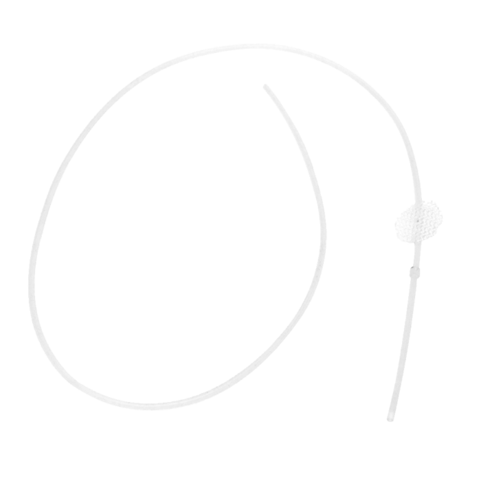 Dog Duodenal catheter, 7F with suture patch, suture beads and female luer