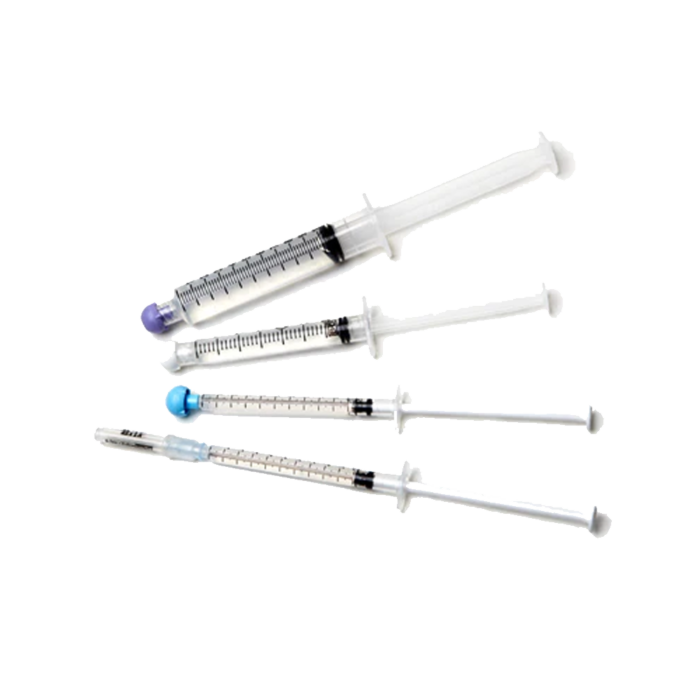 Saline prefilled syringes